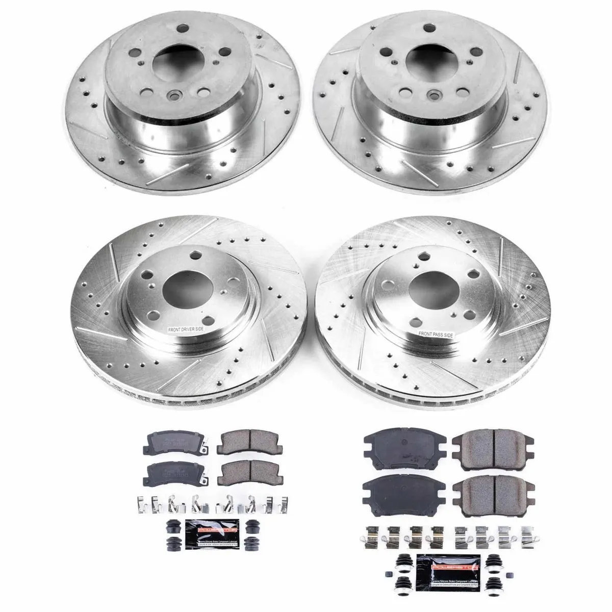 Z23 Evolution Sport Upgrade Kit: Drilled/Slotted Rotors; Carbon-Fiber Ceramic Pads W/Hardware product image