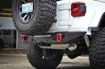 Steinjager Bumpers 2018 to Present Rear Halfback Texturized Black