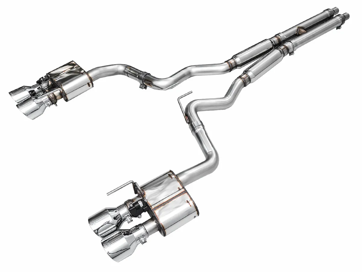 AWE SwitchPath™ Exhaust for S650 Ford Mustang Dark Horse - Quad Diamond Black Tips product image
