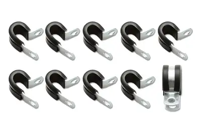 Vibrant Performance Vibrant Performance - 17193 - Stainless Steel Cushion P-Clamp for 0.625 in. O.D. hose - Pack of 10
