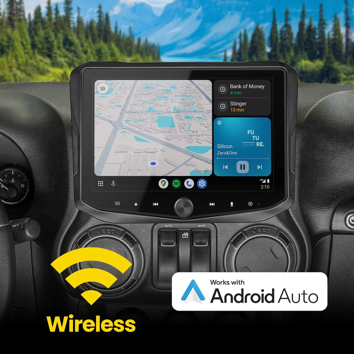 HORIZON10 Jeep Wrangler JK (2011-2018) 10" Radio Fully Integrated Kit w/Nav Card | Displays Vehicle Info & Off-Road Mode product image
