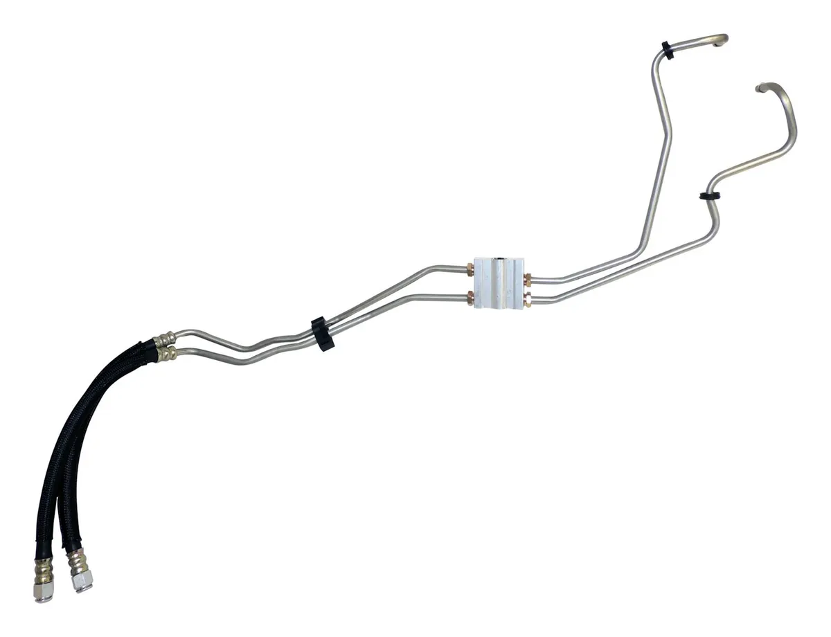Transmission Cooler Hose Set Jeep Dodge 2008-2012 KK Liberty 2007-2011 KA Nitro w 42RLE Transmission Transmission Cooler Supply and Return Hose Set Connects to the Transmission at one end and to the Line Set near the Radiator at the other end Includ product image