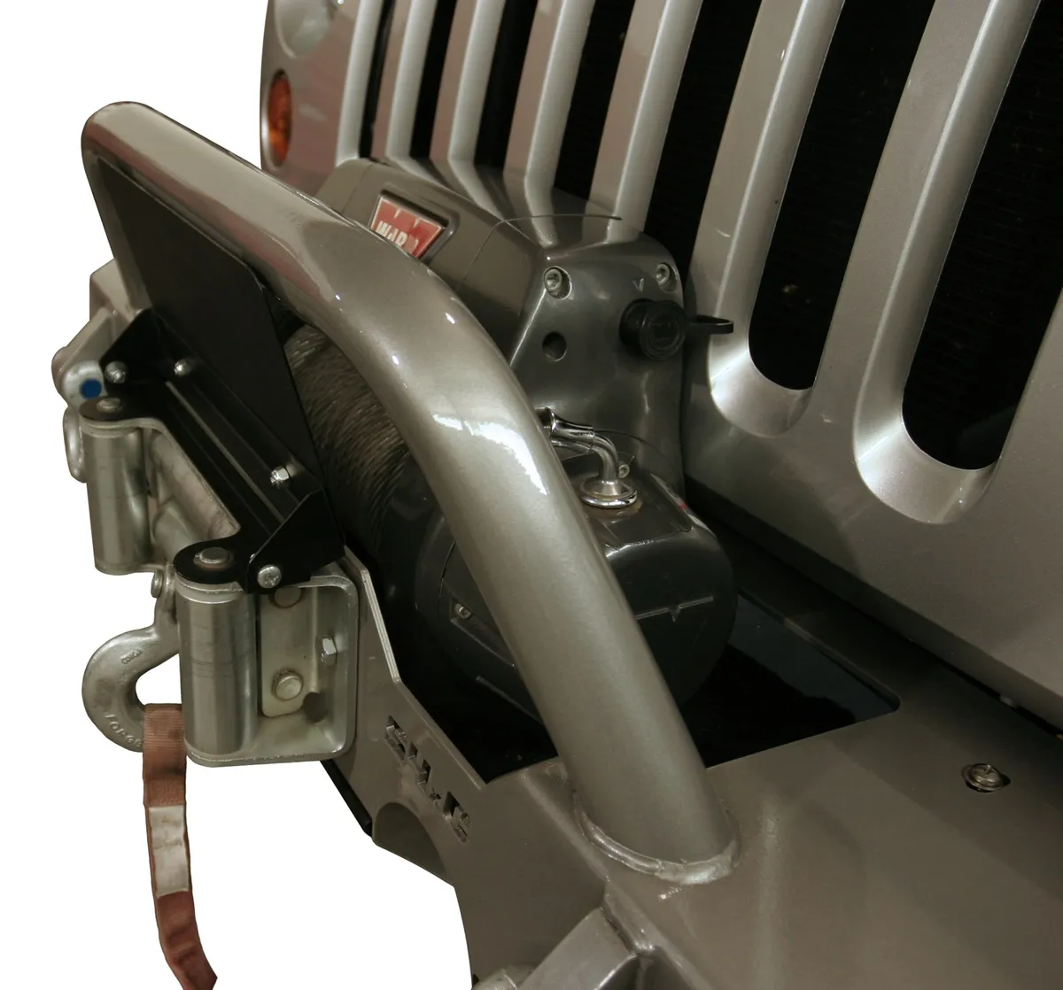 Flipup License Plate Holder For Winch Roller Fairlead Black product image