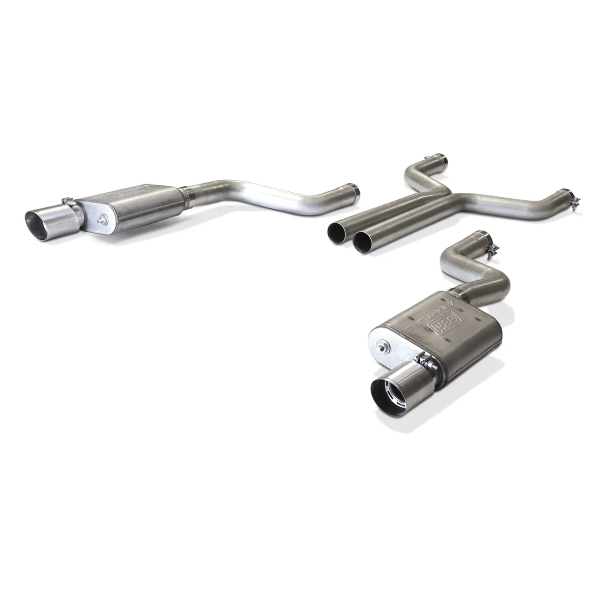 Ford Mustang GT Varitune Complete Cat Back Exhaust Kit With Resonator Delete Pipe 15-17 product image