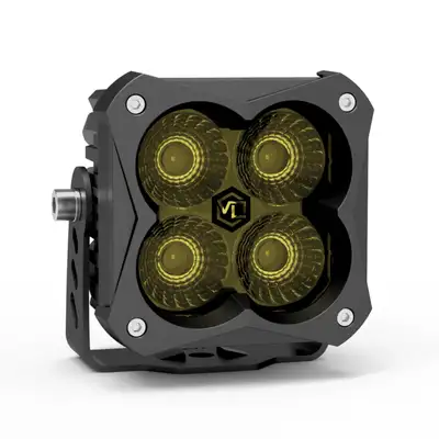 Vivid Lumen Industries FNG 3 RR Intense 3 Inch Backlit Flood Light Pod Yellow Single Vivid Lumen