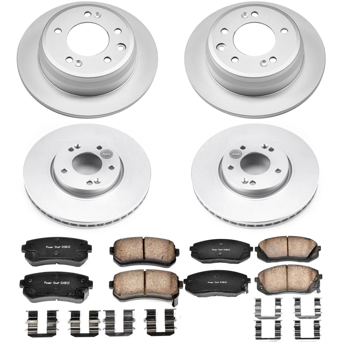 Z17 Geomet Coated Rotor Kit: Genuine Geomet Fully Coated Rotors; Ceramic Pads W/Hardware product image