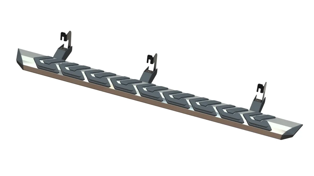GEM TUBES T3 Running Board; 67 in.; Aluminum; Premium Chrome Finish;