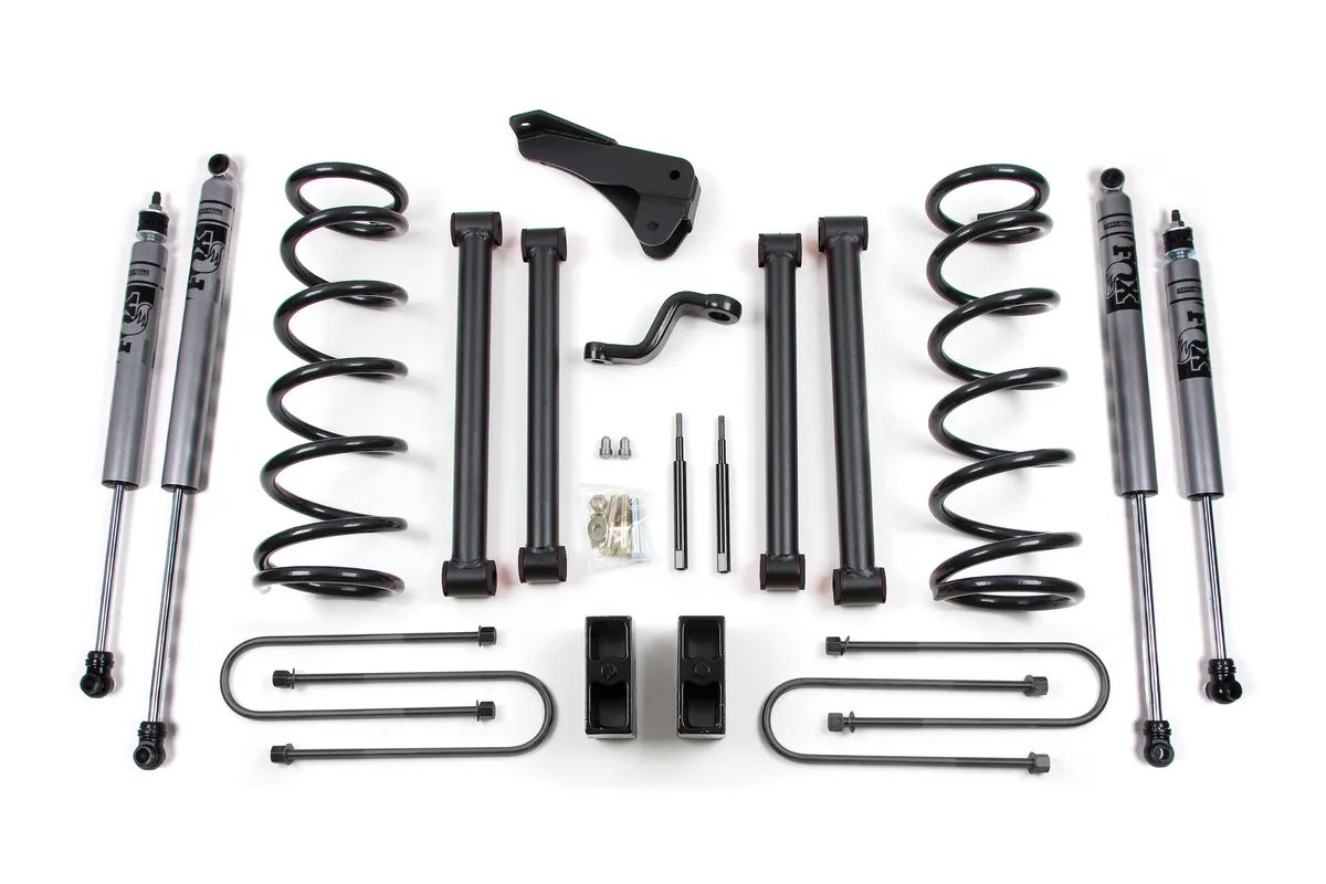 Zone Offroad 2003-2007 Dodge 2500 5 Suspension Lift Kit - Front Coils Rear Block - Fox 2.0 Adventure Series Shocks
