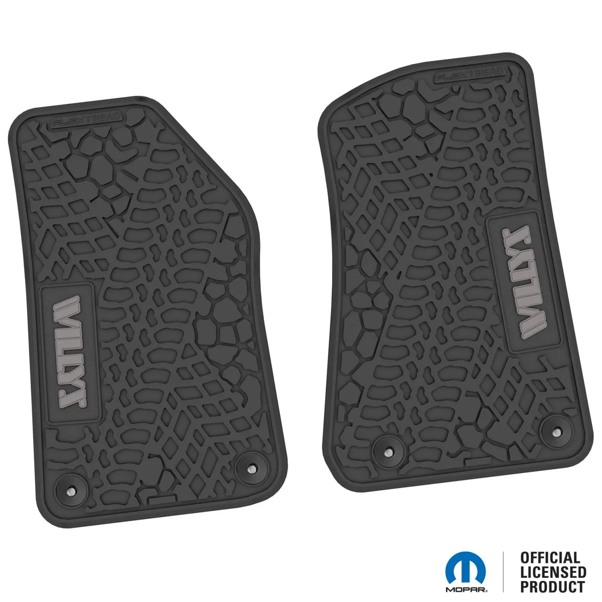 18-24 Jeep JL 2 Dr/Gladiator Front -Tire Tread/Scorched Earth Scene w/ Willys Insert - Black w/ Red Insert product image