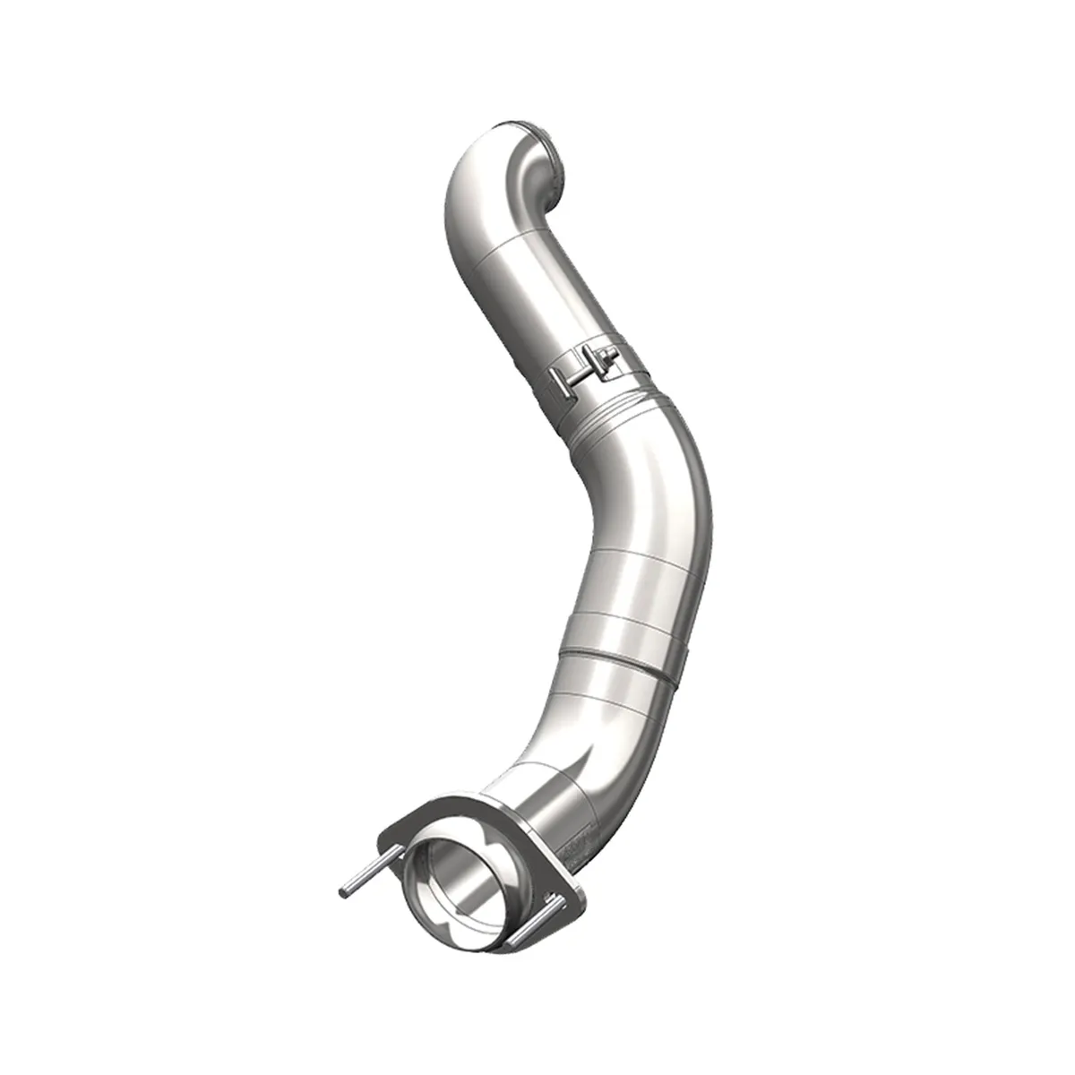 Armor Plus Smokers™ Turbo Down Pipe Stack Exhaust System; 4 in. Diameter; 36 in. Tall; Incl. 2 PN[1610] Stacks; Angle Cut; T304 Stainless Steel; Polished; product image