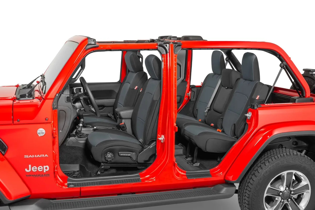 Jeep Wrangler Neoprene Seat Covers for 18-20 Jeep Wrangler JL Unlimited 4-Door w/Leather Interior Charcoal Diver Down product image