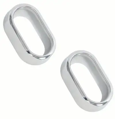 Kentrol Jeep JK Interior Door Handle Bezels Pair 07-10 Wrangler JK Polished Silver Kentrol