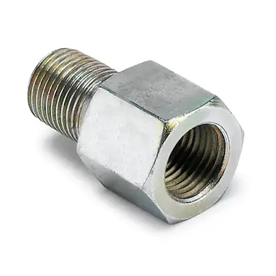 AutoMeter Autometer 2269 Fitting, Adapter, Metric, 1/8 Bspt Male to 1/8 Nptf Female, Brass
