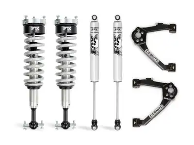 Cognito Motorsports Truck 3-Inch Performance Leveling Kit With Fox 2.0 Ifp Shocks For 2014-2018 Silverado/ Sierra 1500 2WD/4WD With OEM Stamped Steel/ Cast Aluminum Control Arms Cognito