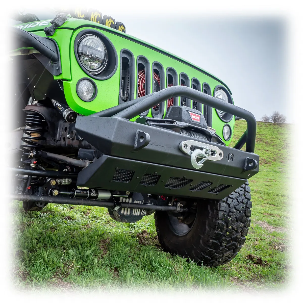 Jeep JK/JL/JT Front Bumper with Welded Bull Bar & Skid Plate | 2007–2025 product image