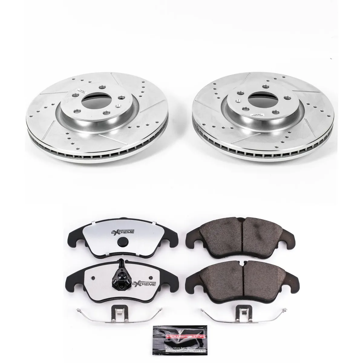 Z26 Street Warrior Upgrade Kit: Drilled/Slotted Rotors; Carbon-Fiber Ceramic Pads W/Hardware; Pad Sensors product image