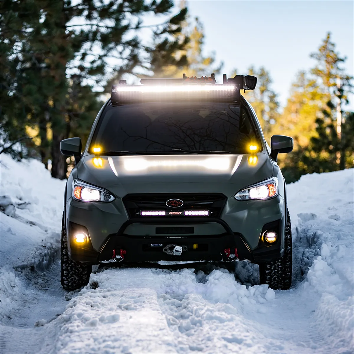 Rigid Industries 360-Series SAE Fog Lights, Amber/White - Pair product image