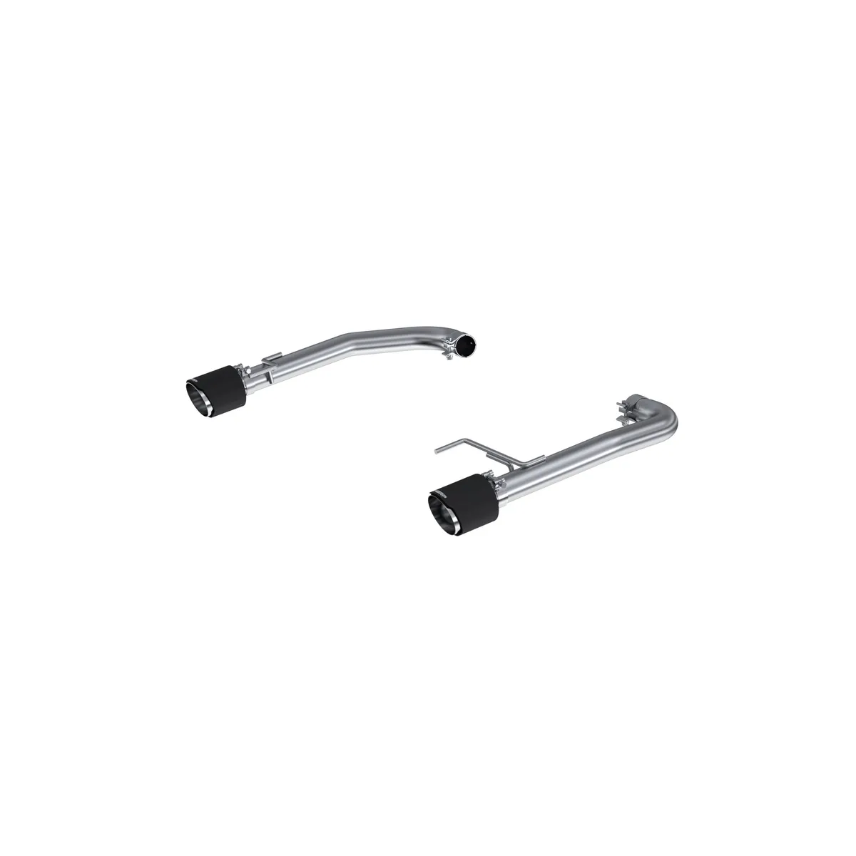 Armor Pro Axle Back Exhaust System; 2.5 in.; Dual Rear Exit; 2 4.5in. Carbon Fiber Tips; 304 Stainless Steel; Excludes Quad Rear Exit; product image
