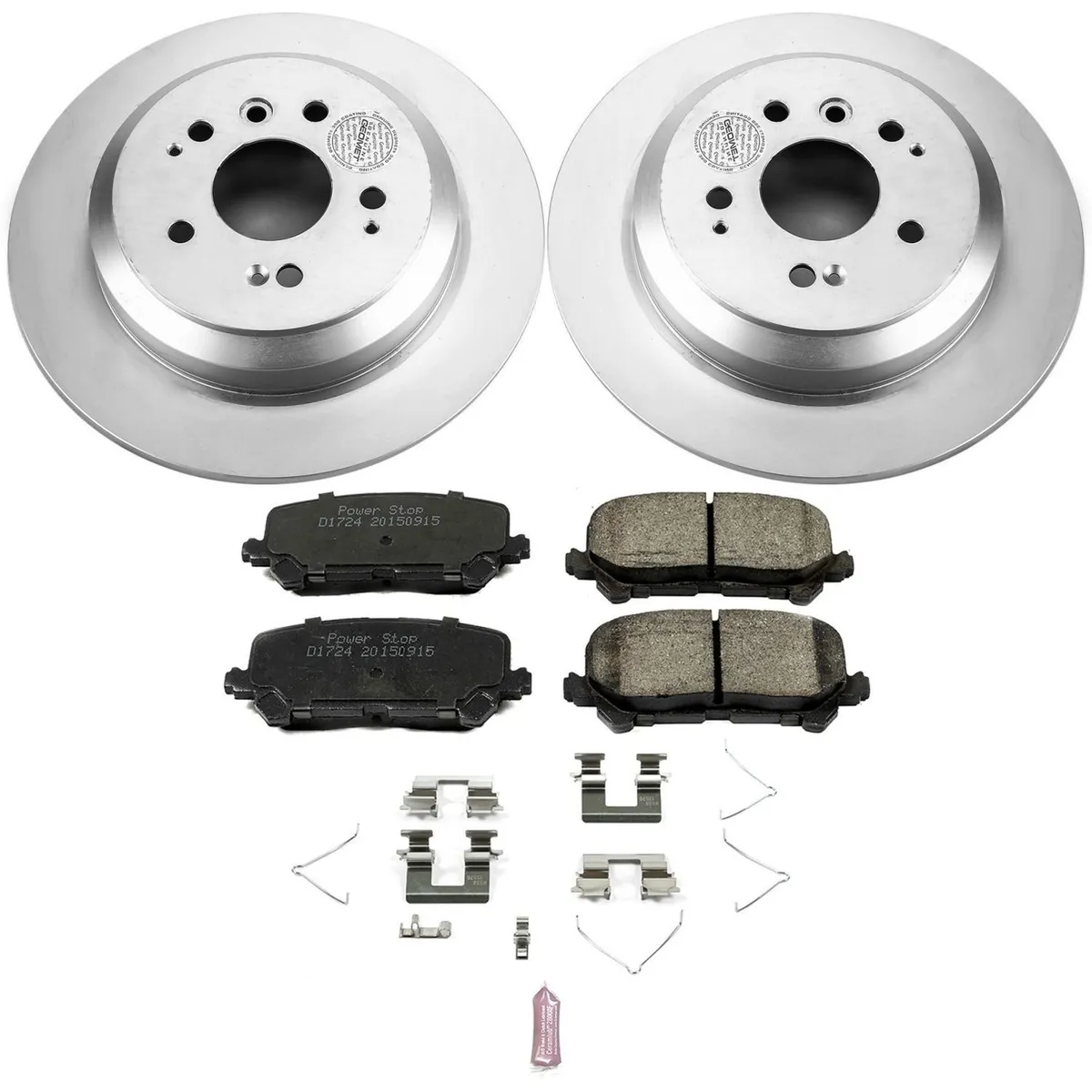 Z17 Geomet Coated Rotor Kit: Genuine Geomet Fully Coated Rotors; Ceramic Pads W/Hardware product image