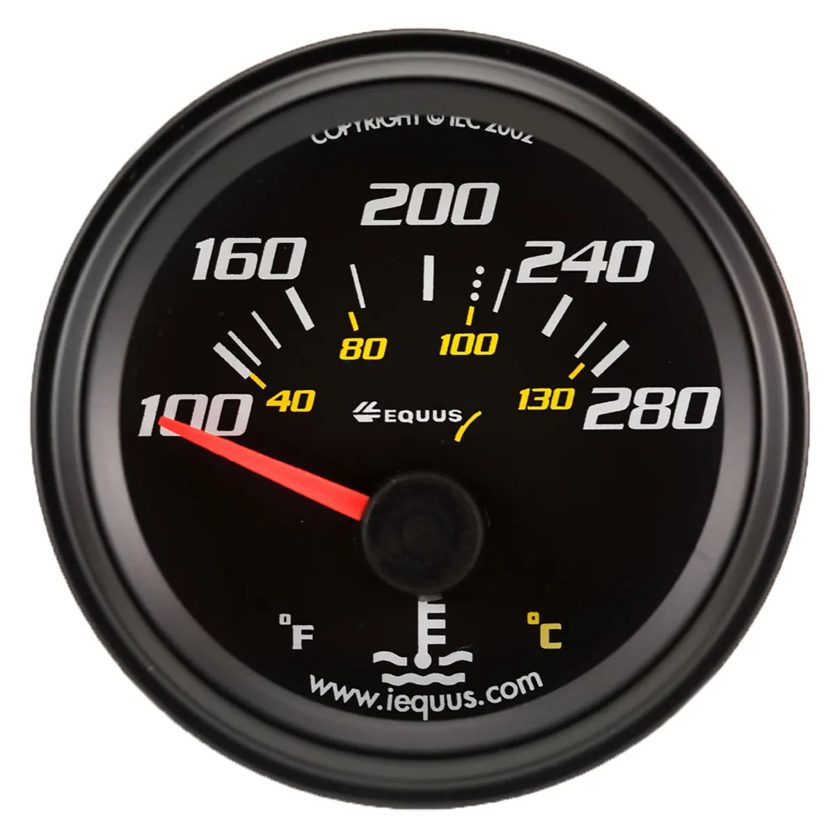 2.0 Dia Water Temp Gauge Black 100-280 product image