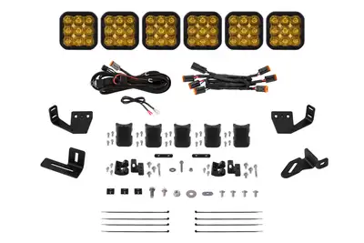 Diode Dynamics Diode Dynamics - SS5 6-Pod CrossLink Mounting Kit for Prinsu/Sherpa Roof Racks, Sport Yellow Driving