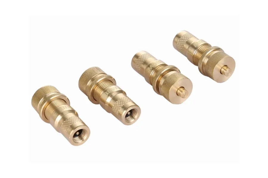 Bulldog Winch Automatic Tire Deflators Brass Set of 4 Bulldog Winch