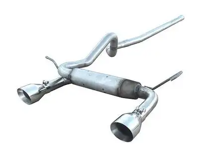 Pypes Performance exhaust Cat Back Exhaust System 07-18 Wrangler JK 4 Door Split Rear Dual Exit 2.5 in Intermediate And Tail Pipe Street Pro Muffler/Hardware/4.5 in Polished Tips Incl Natural Finish 409 Stainless Steel Pypes Exhaust