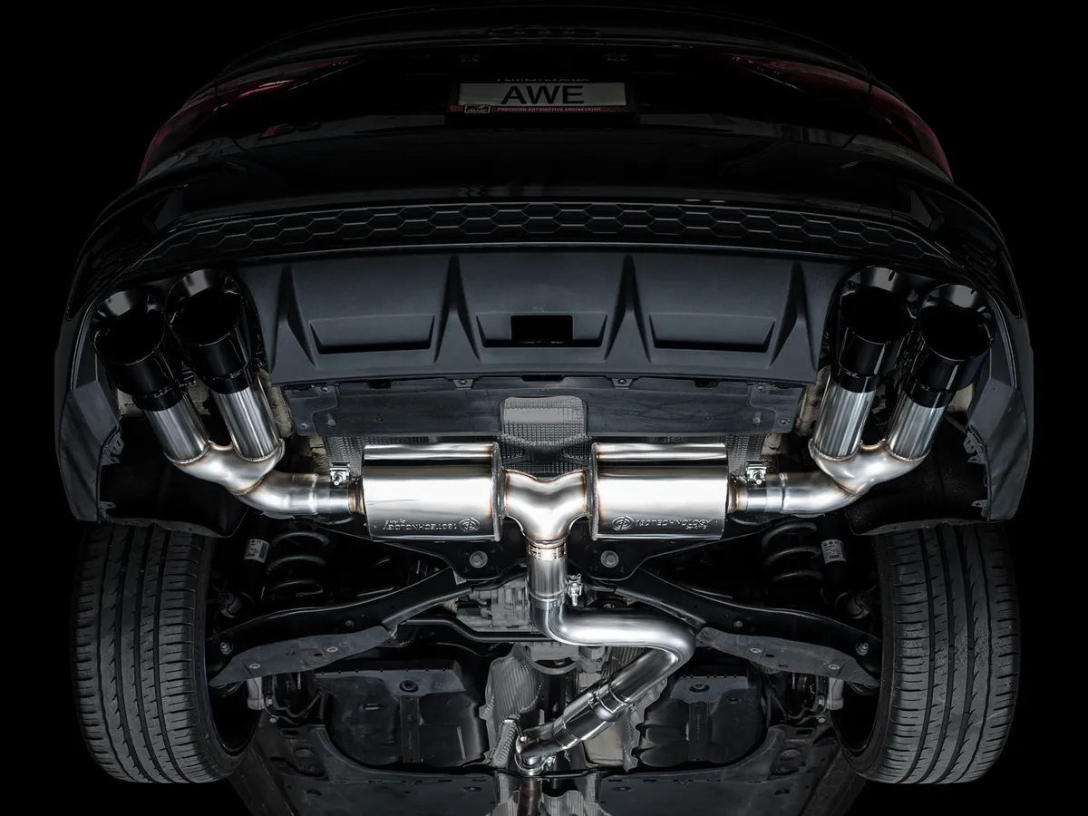 AWE Track Edition Exhaust for Audi 8Y S3 - Chrome Silver Tips product image