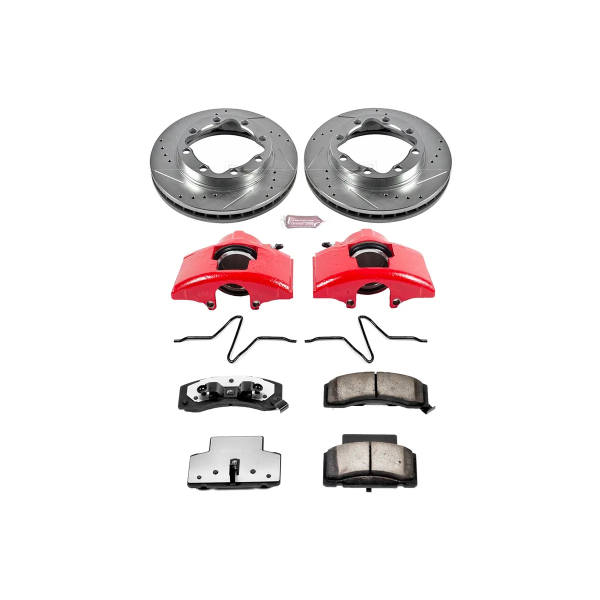 Z36 Truck/Tow Upgrade Kit: Drilled/Slotted Rotors; Carbon-Fiber Ceramic Pads; Powder Coated Calipers product image