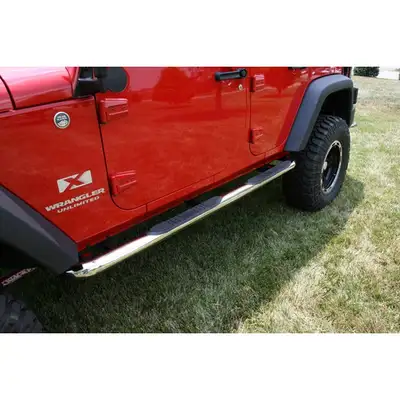 Rugged Ridge Tube Stepsoutland3inch Round Stainless Steel 0716 Wrangler JK Unlimited 4dr