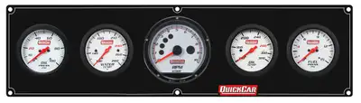 Quickcar Racing Products Extreme 4-1 Panel w/Tach OP/WT/OT/FP15 Black