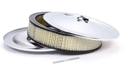 Racing Power Company 14x3 Muscle Car Plain Flat Base A/C Chrome