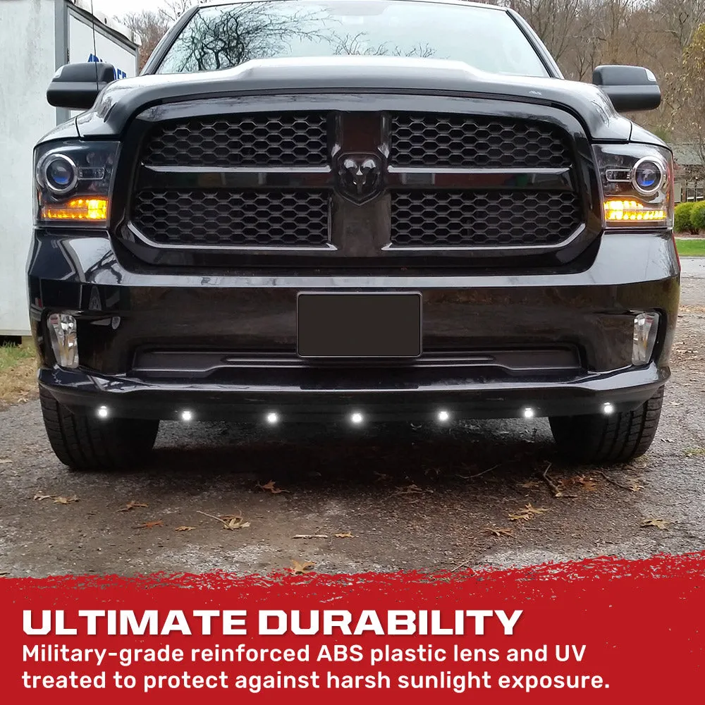 Universal Amber LED Front Lower Air Dam Light Kit with Smoked Lens and Black Bezel - 9pc Sequentially Connected LED Ligh product image