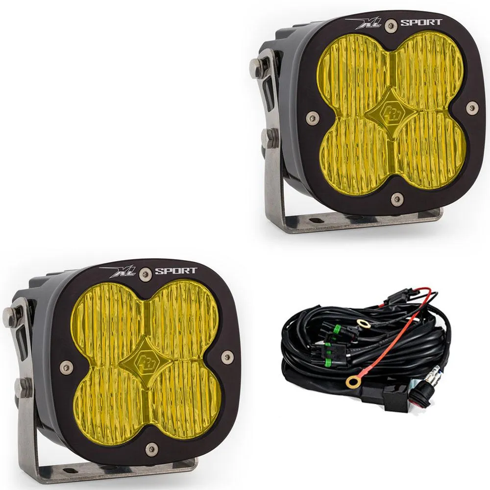LED Light Pods Baja Amber Lens Wide Cornering Pattern Pair XL Sport Series Baja Designs product image