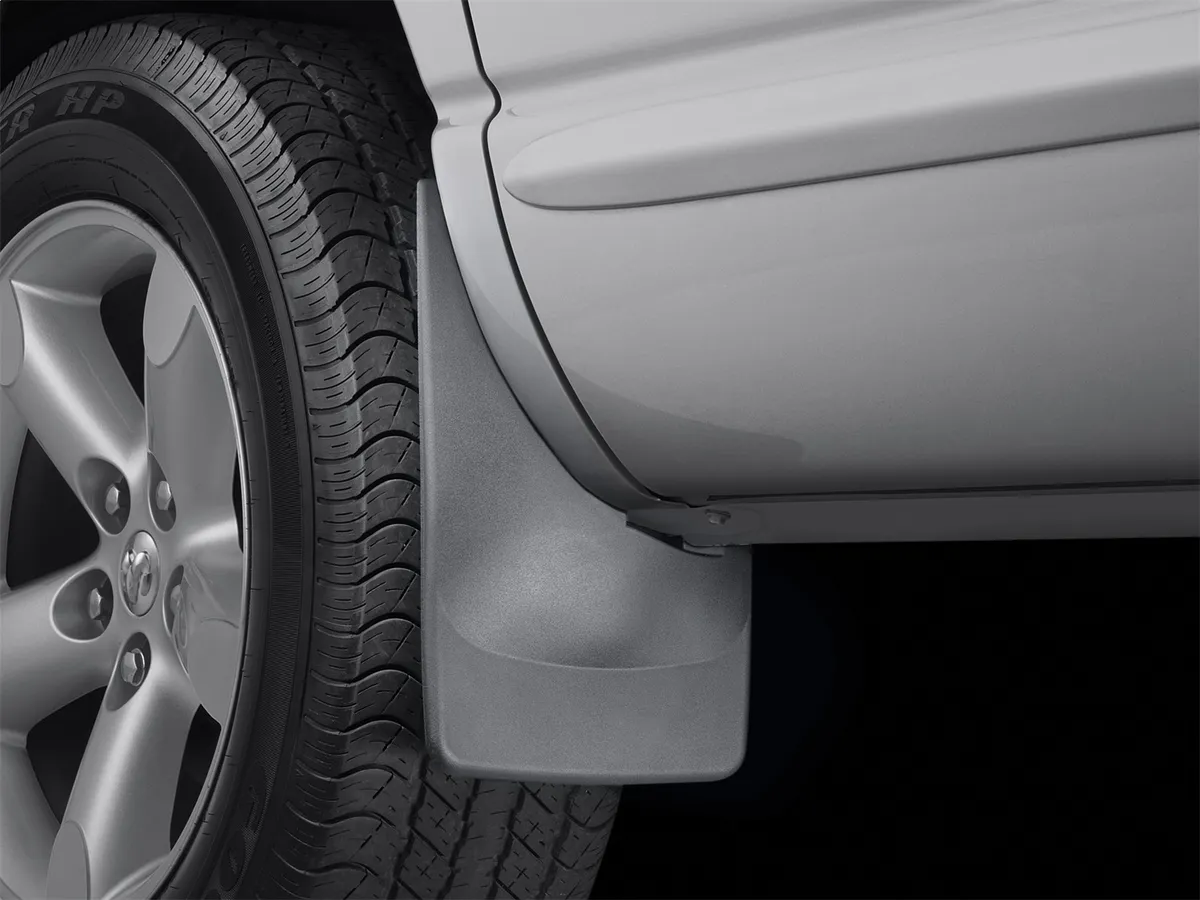 2006 - 2008 Dodge Ram 1500 Pickup Black No Drill MudFlaps without Flares or molding / 2006 - 2009 Dodge Ram 2500 Pickup Black No Drill Front MudFlaps without Flares or molding / product image