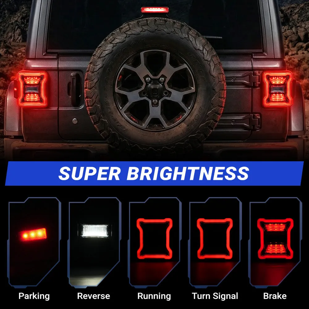 JL Mega Bundle - 9 Inch LED Halo Headlights with Turn Signals, Fogs, Tail Lights, Brake Lights For Jeep Wrangler JL product image