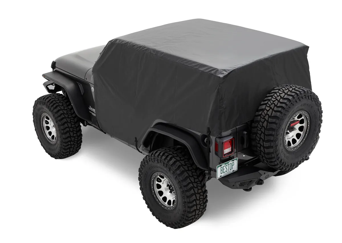 All Weather Jeep Trail Cover For Jeep 2007-2018 Wrangler JK 2 Door Black Bestop product image