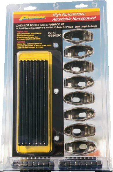 Eng Rocker Arm And Push Rod Kit Long Slot Style 1.5 Ratio 3/8 Stud SB Chevy Proform product image