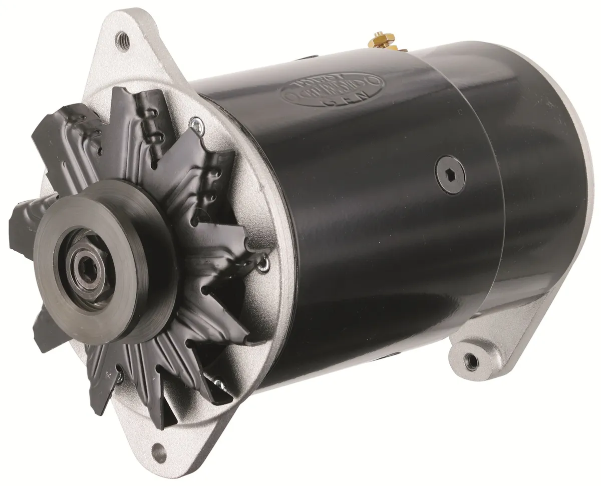 PowerGEN Alternator; Black; Long Case; 90 Amp.; 65 Idle; 12 Volt; product image