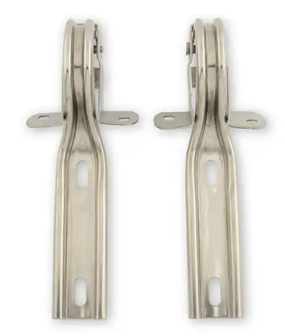 Drake Muscle Drake Muscle Cars 79-93 Hood Hinges Stainless pr