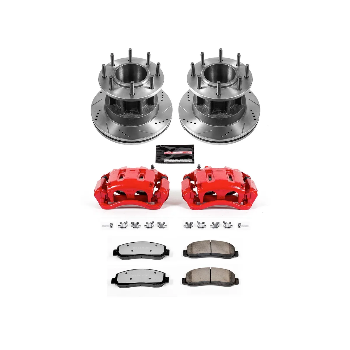 Z36 Truck/Tow Upgrade Kit: Drilled/Slotted Rotors; Carbon-Fiber Ceramic Pads; Powder Coated Calipers product image