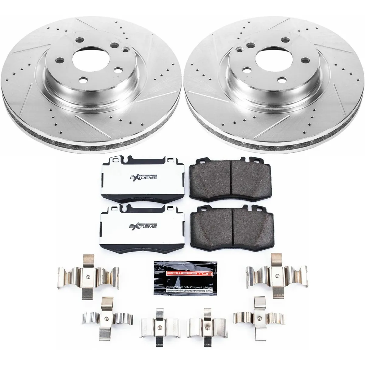 Z26 Street Warrior Upgrade Kit: Drilled/Slotted Rotors; Carbon-Fiber Ceramic Pads W/Hardware; Pad Sensors product image