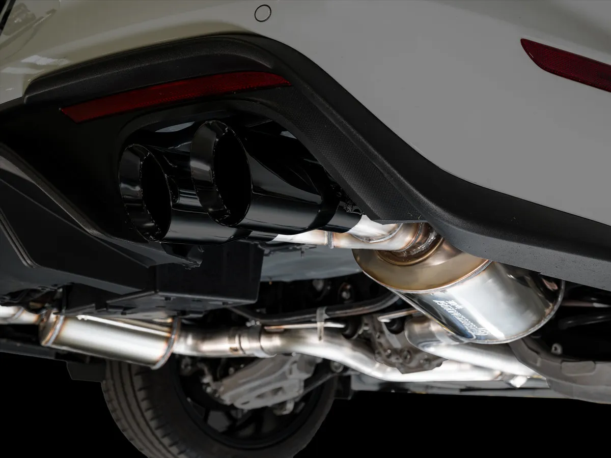 AWE Touring Edition Cat-back Exhaust for the '18-'23 S550 Mustang GT - Quad Chrome Silver Tips product image
