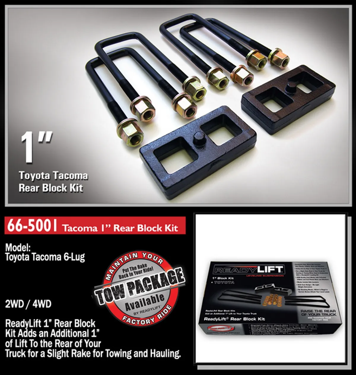 1" Rear Block Kit - Toyota Tundra 1995-2021 / Tacoma 1995-2023 product image