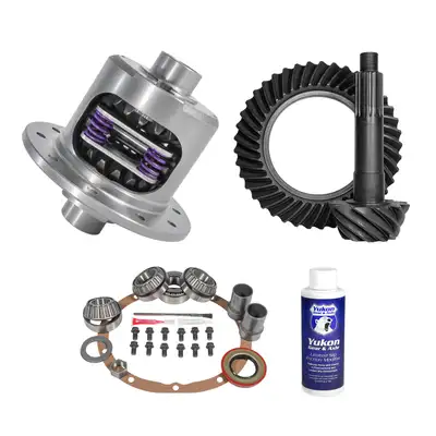 Yukon Gear and Axle Muscle Car Limited Slip & Re-Gear Kit For GM 55P 17 Spline 3.08 Ratio 55P GM 3.08 Ratio Rear R&P Gear & Install Kit Package With 17 Spline Posi Yukon Gear
