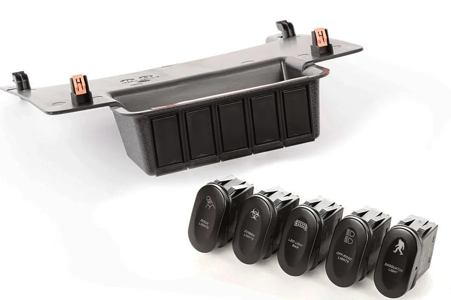 Rugged Ridge Rugged Ridge Etched Lower 5 Switch Panel Kit - JK 2011+