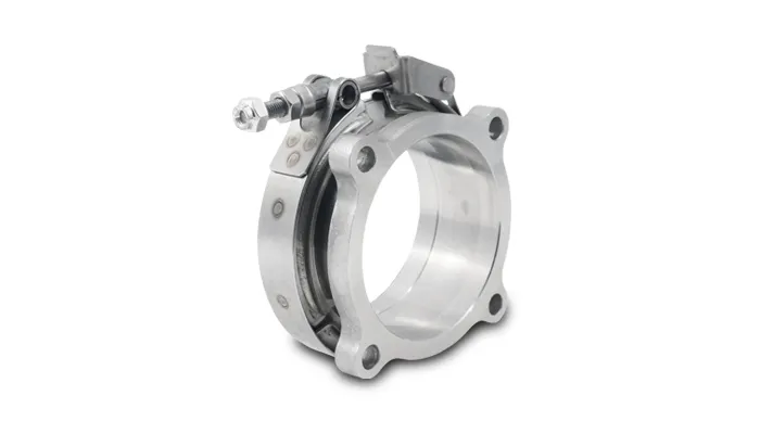 Turbo Flange Adapter; GT Series; 3 in. 4 Bolt To 3 in. V-Band Plus Female V-Band And V-Band Clamp; product image