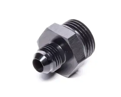 Vibrant Performance Male AN to Male ORB Straight Adapter Fitting; -6AN; -10AN ORB; 6061 Aluminum; Black Anodized; w/O-Ring;