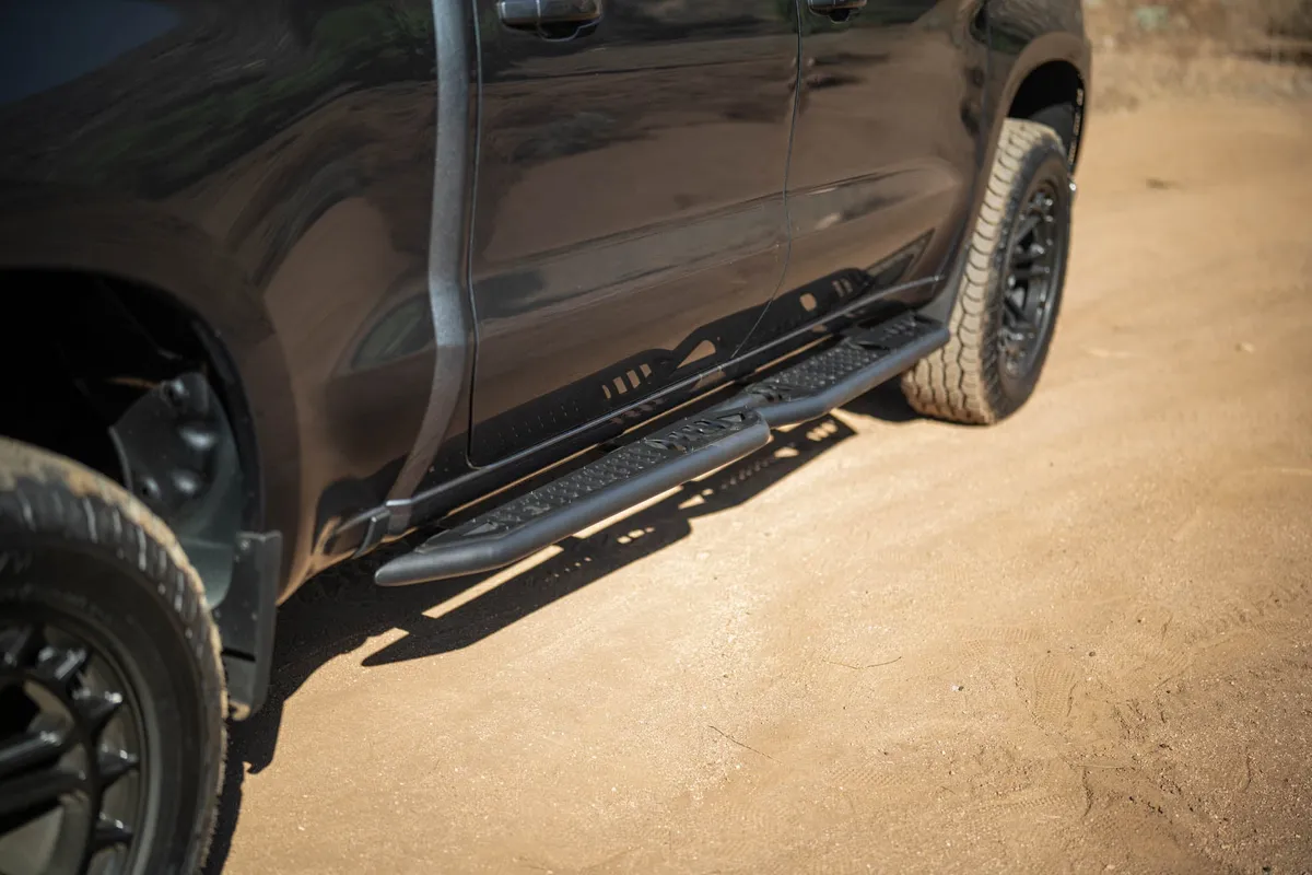 2019-2024 GMC Sierra 1500 Chevrolet Silverado 1500 Crew Cab DV8 Offroad OE Plus Side Steps product image