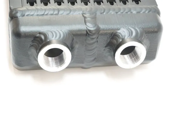 Universal Dual-Pass Oil Cooler w Direct Fitment for Porsche 911 center front oil cooler RS Style - M22 x 1.5 connections - 24 ftL x 5.75 ftH x 2.16 ftW product image